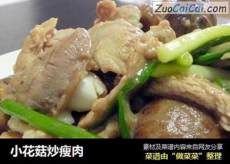 小花菇炒瘦肉
