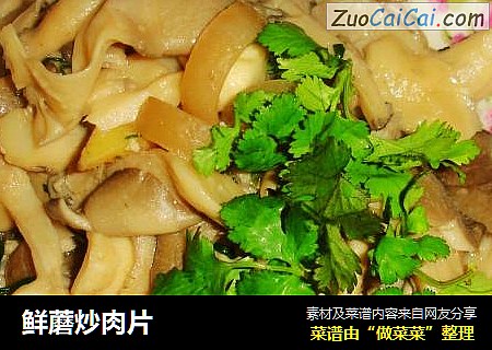 鲜蘑炒肉片