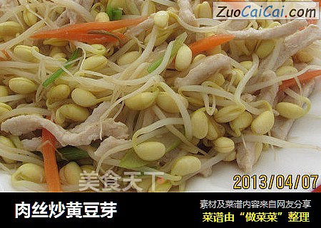 肉丝炒黄豆芽