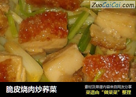 脆皮烧肉炒荞菜