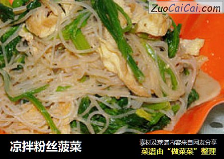 凉拌粉丝菠菜