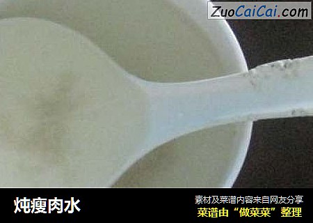 炖瘦肉水