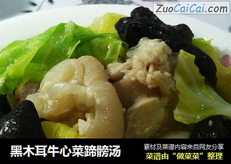 黑木耳牛心菜蹄髈汤