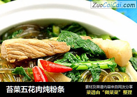 苔菜五花肉炖粉条