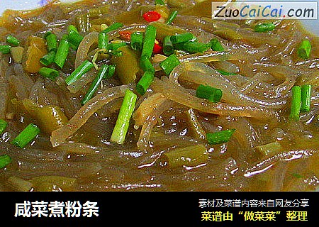 咸菜煮粉条