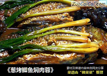 《葱烤鲫鱼焖肉蓉》
