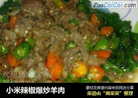 小米辣椒爆炒羊肉