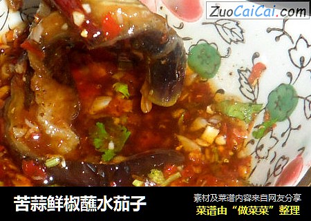 苦蒜鲜椒蘸水茄子