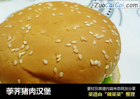 荸荠猪肉汉堡