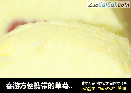春游方便携带的草莓酱蛋糕卷