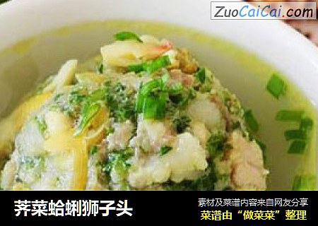 荠菜蛤蜊狮子头