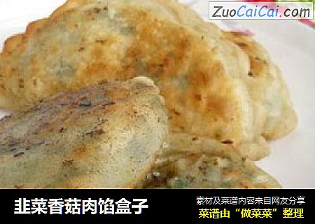 韭菜香菇肉馅盒子