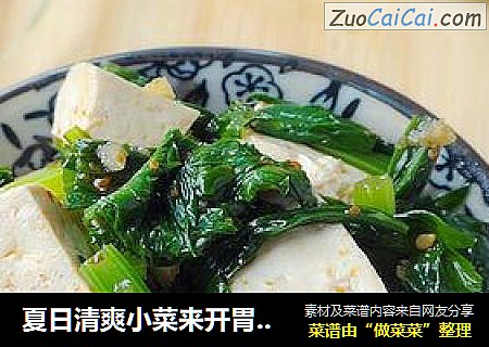 夏日清爽小菜来开胃——芹叶拌豆腐