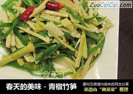春天的美味－青椒竹笋