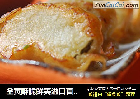 金黄酥脆鲜美溢口百吃不腻的传统小吃—猪肉茴香馅锅贴