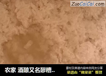 农家 酒酿又名醪糟 米酒的制作