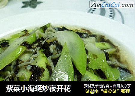 紫菜小海蜒炒夜开花