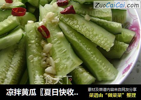 凉拌黄瓜〖夏日快收菜〗