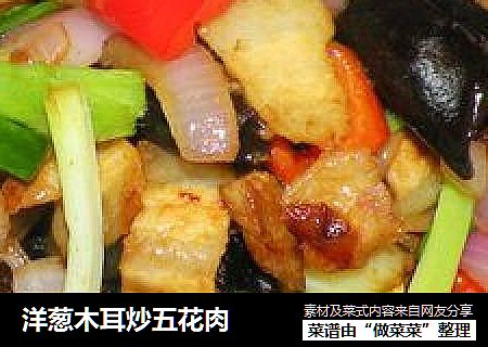 洋葱木耳炒五花肉