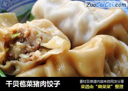 干贝苞菜猪肉饺子