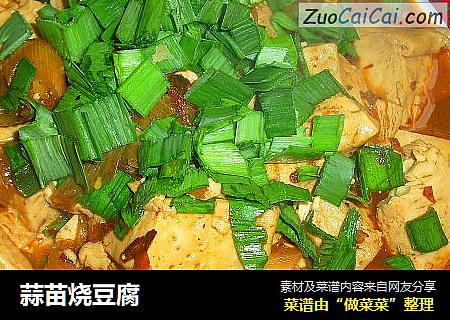蒜苗烧豆腐