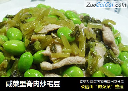 咸菜里脊肉炒毛豆