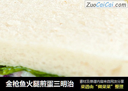 金枪鱼火腿煎蛋三明治