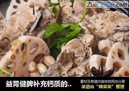 益胃健脾补充钙质的【腔骨莲藕汤】