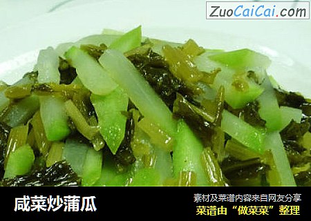 咸菜炒蒲瓜