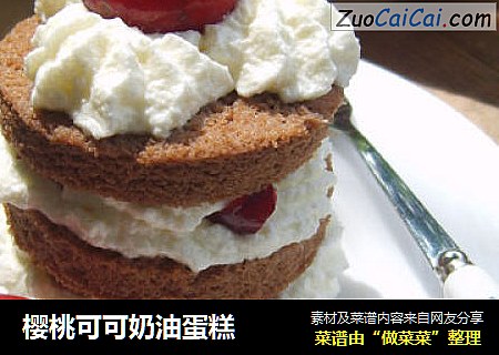 樱桃可可奶油蛋糕