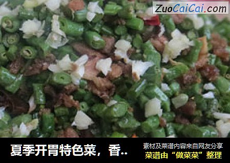 夏季开胃特色菜，香辣肉丁豆角，特别下饭哦