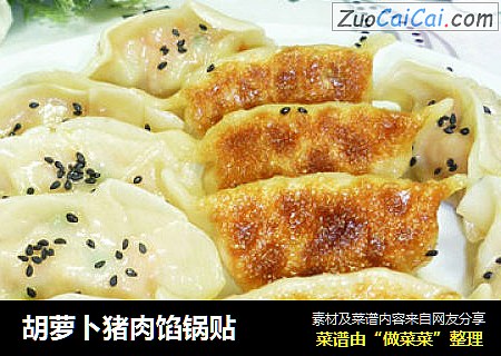 胡萝卜猪肉馅锅贴
