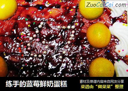 练手的蓝莓鲜奶蛋糕