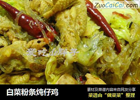 白菜粉条炖仔鸡