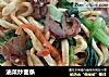 油菜炒面条的做法