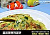 韭菜蟹柳鸡蛋饼的做法