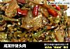 咸菜炒猪头肉的做法