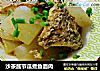 沙茶酱节瓜煮鱼面肉的做法