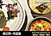 槐花饼+鸡蛋羹的做法