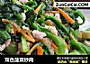 双色菠菜炒肉的做法